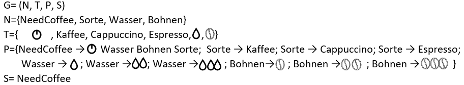 Grammatik Kaffeemaschine